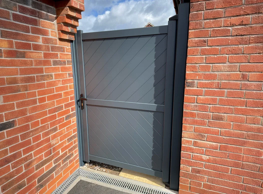 Pedestrian Gate With Full Diagonal Infill