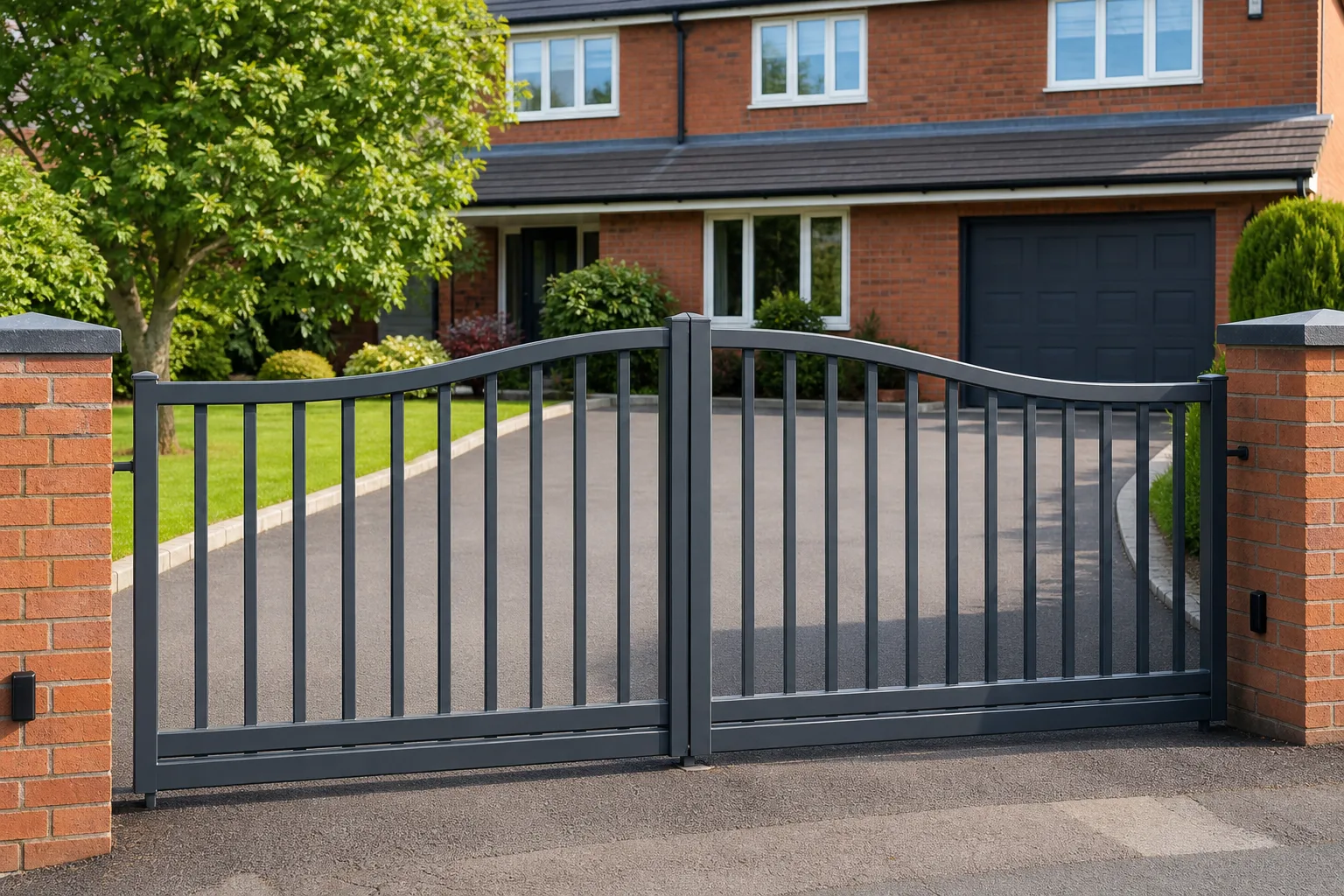 Driveway gate installation in Tamworth, Staffordshire